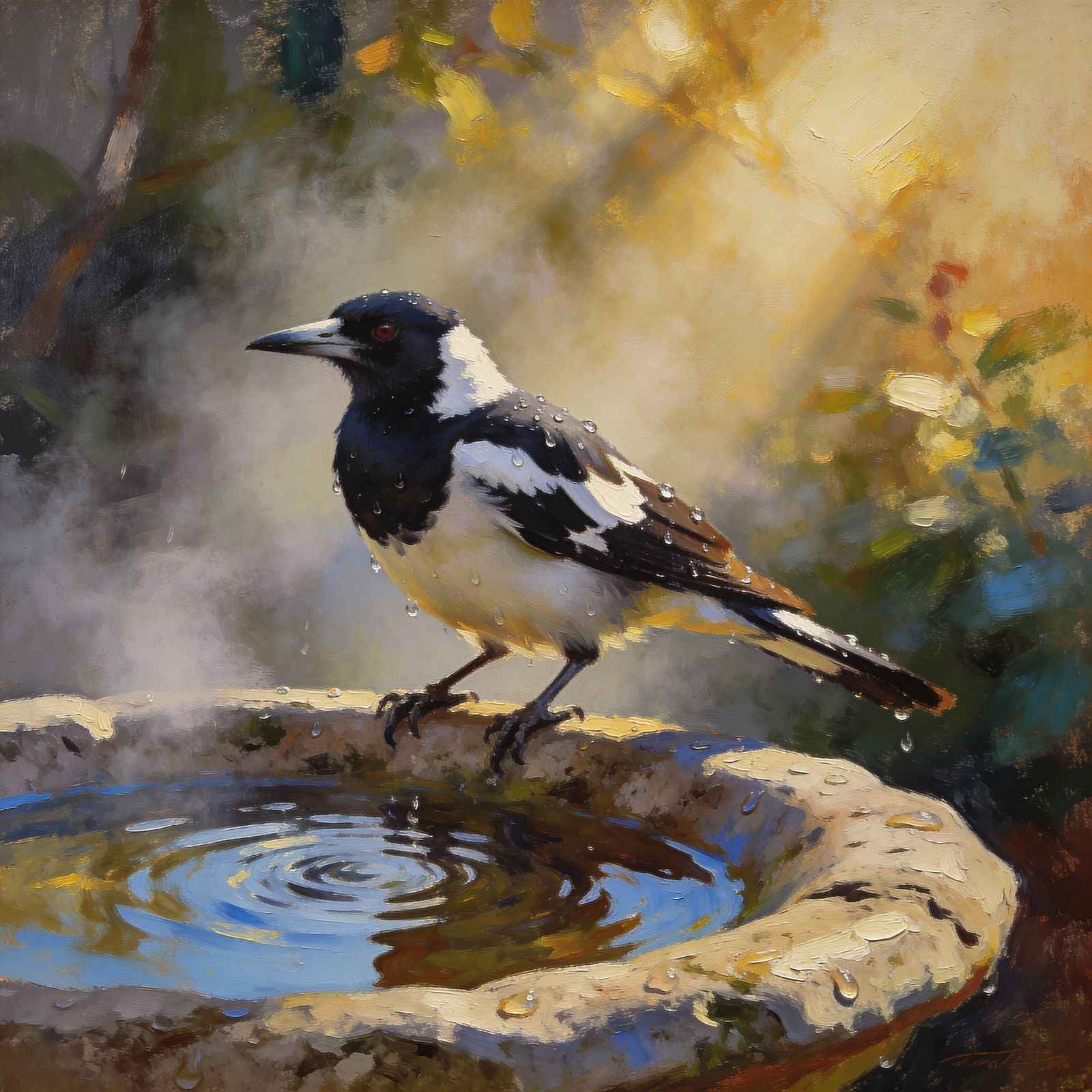 Australian Magpie  by @BrokenVisage