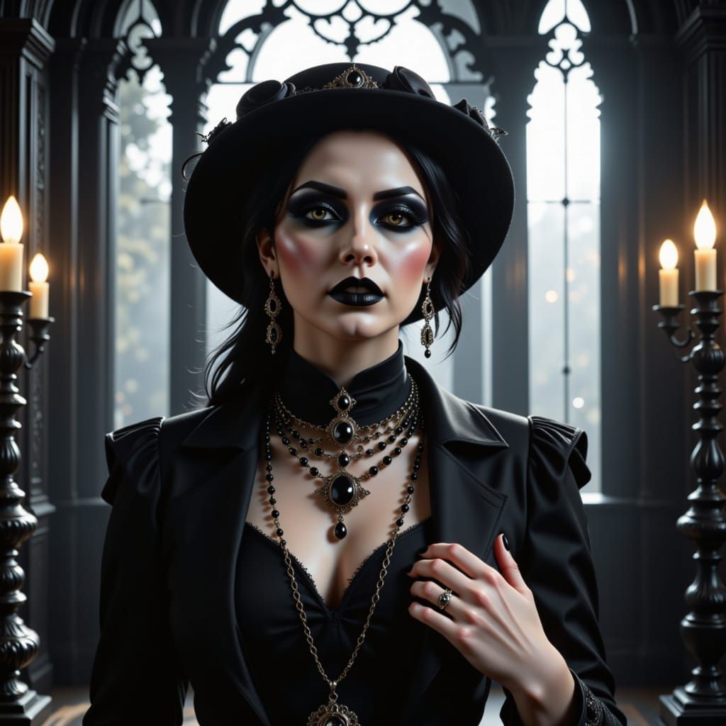 goth jogger in the style of <lora:Gothify-her:1.5>