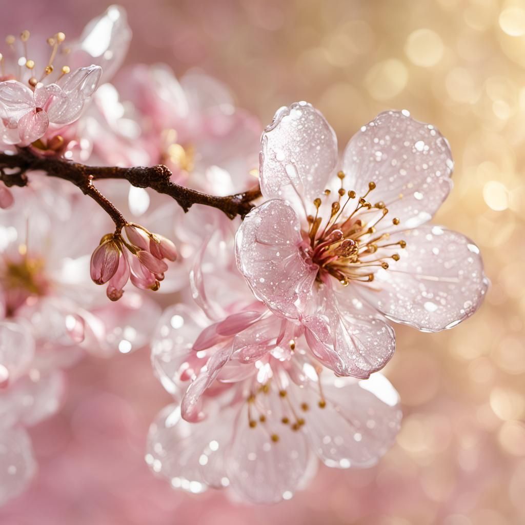 Glass Cherry Blossoms IV