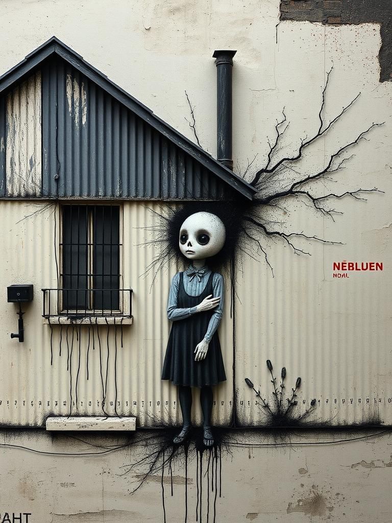 Surreal Graffiti Art in Pataphysical Style