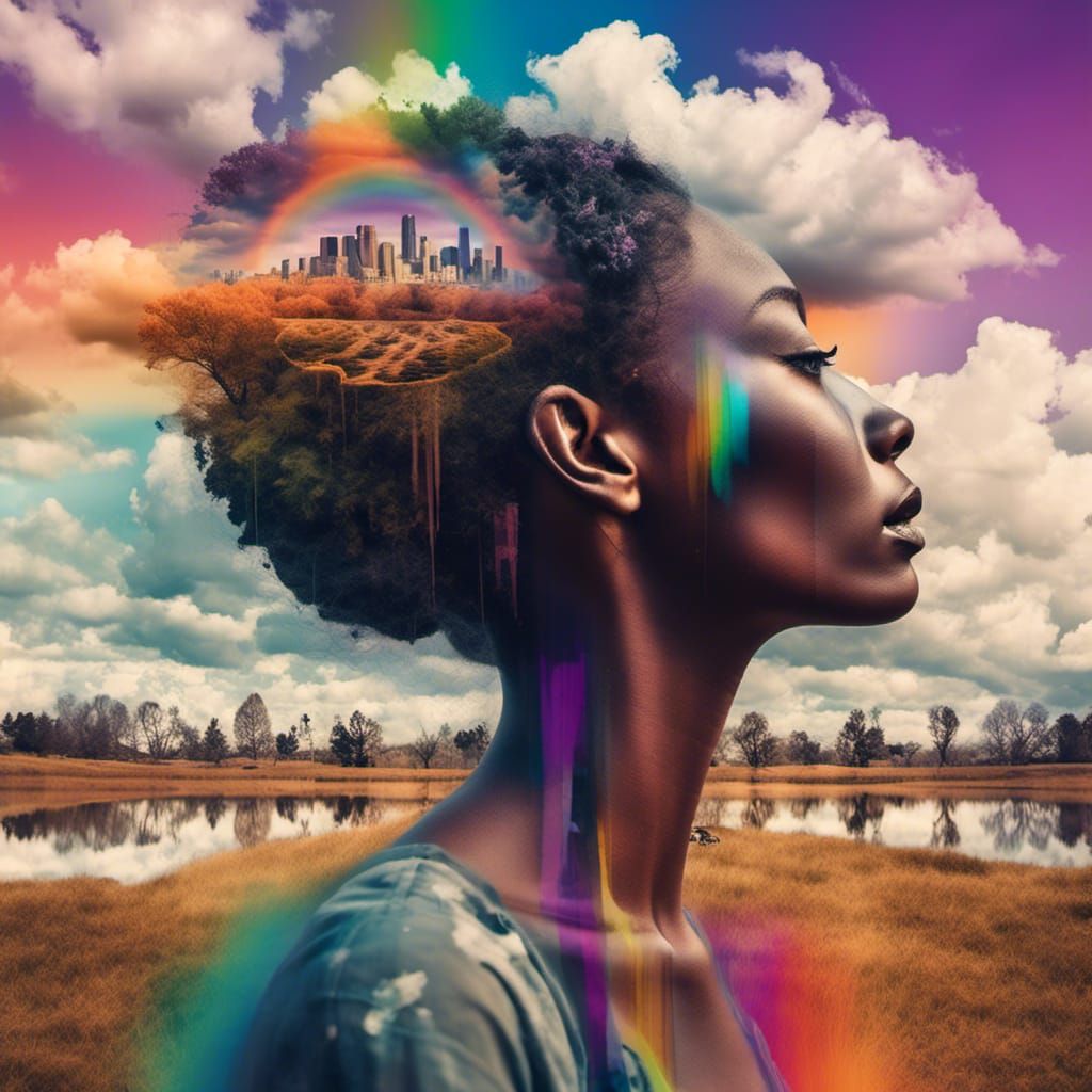 <lora:DUBLEX:1.0> A visual glitch where colors bleed and shi...