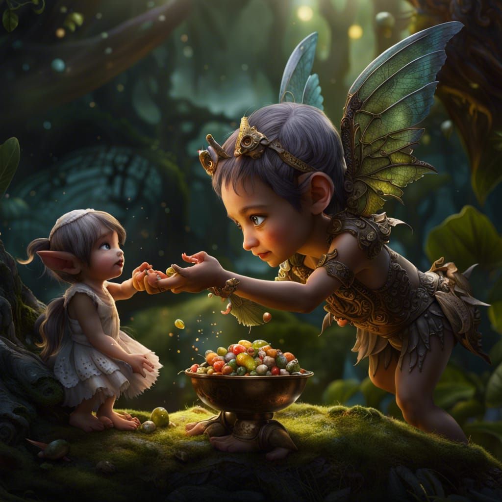 The Fairy and the Elfling sneak candy
