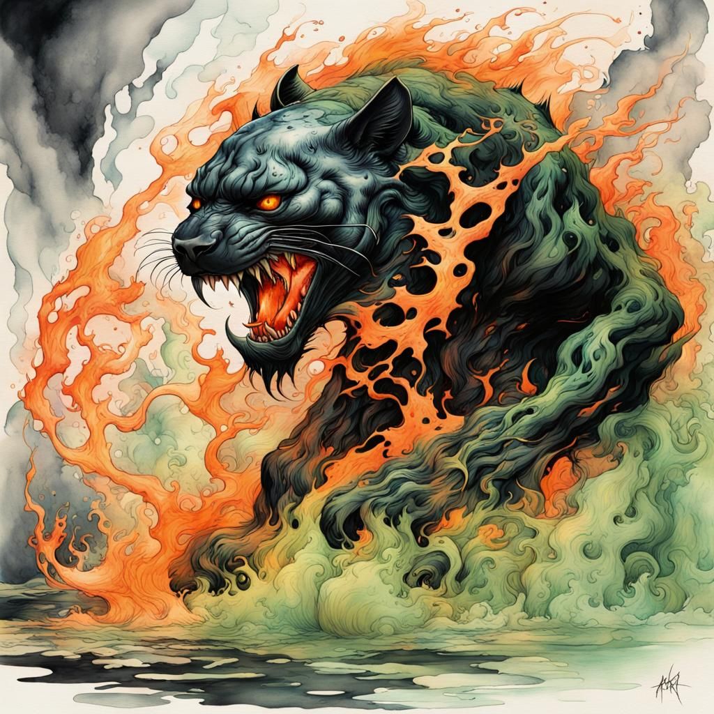 Terrifying ghost panther!  by @Simos Chiras