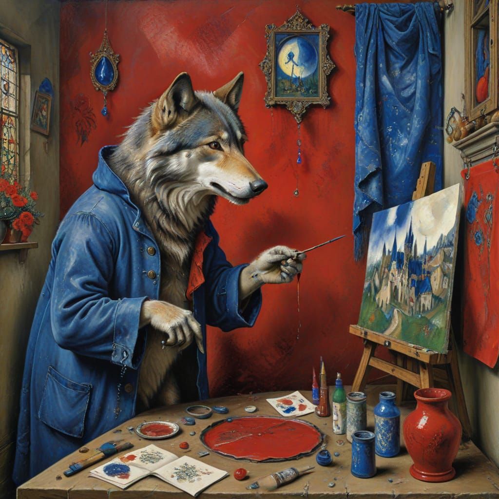 Wolf Painting  by @JBrosque