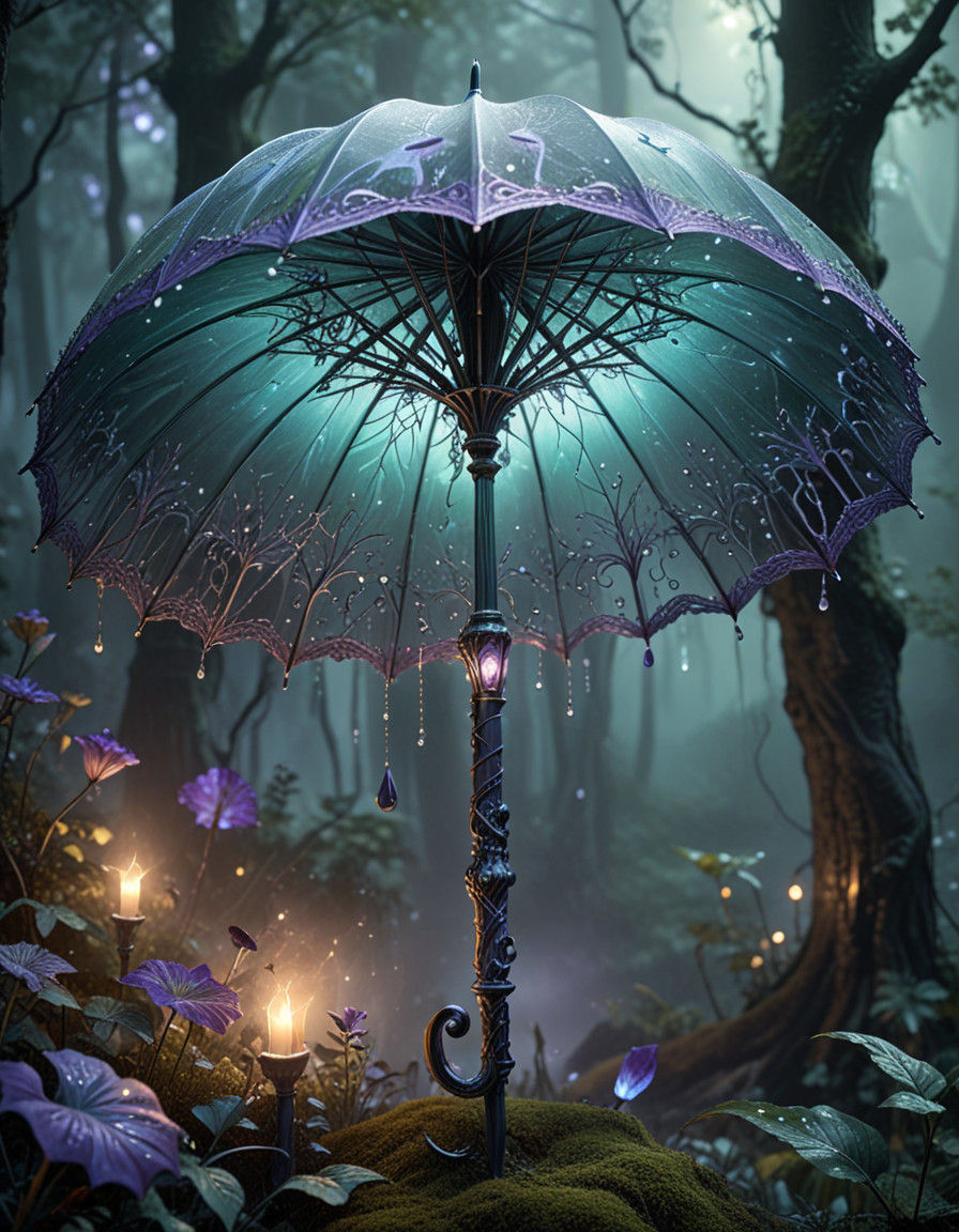 Fantasy Umbrella. Magic Umbrella. Ethereal Umbrella. dynamic shaders and shadows. Ornate and slightly ...  by @Defenestrated Feather