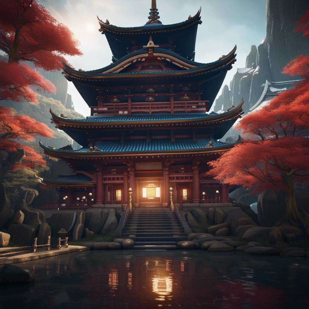 a beautiful temple of Japanese culture  by @Pingubat