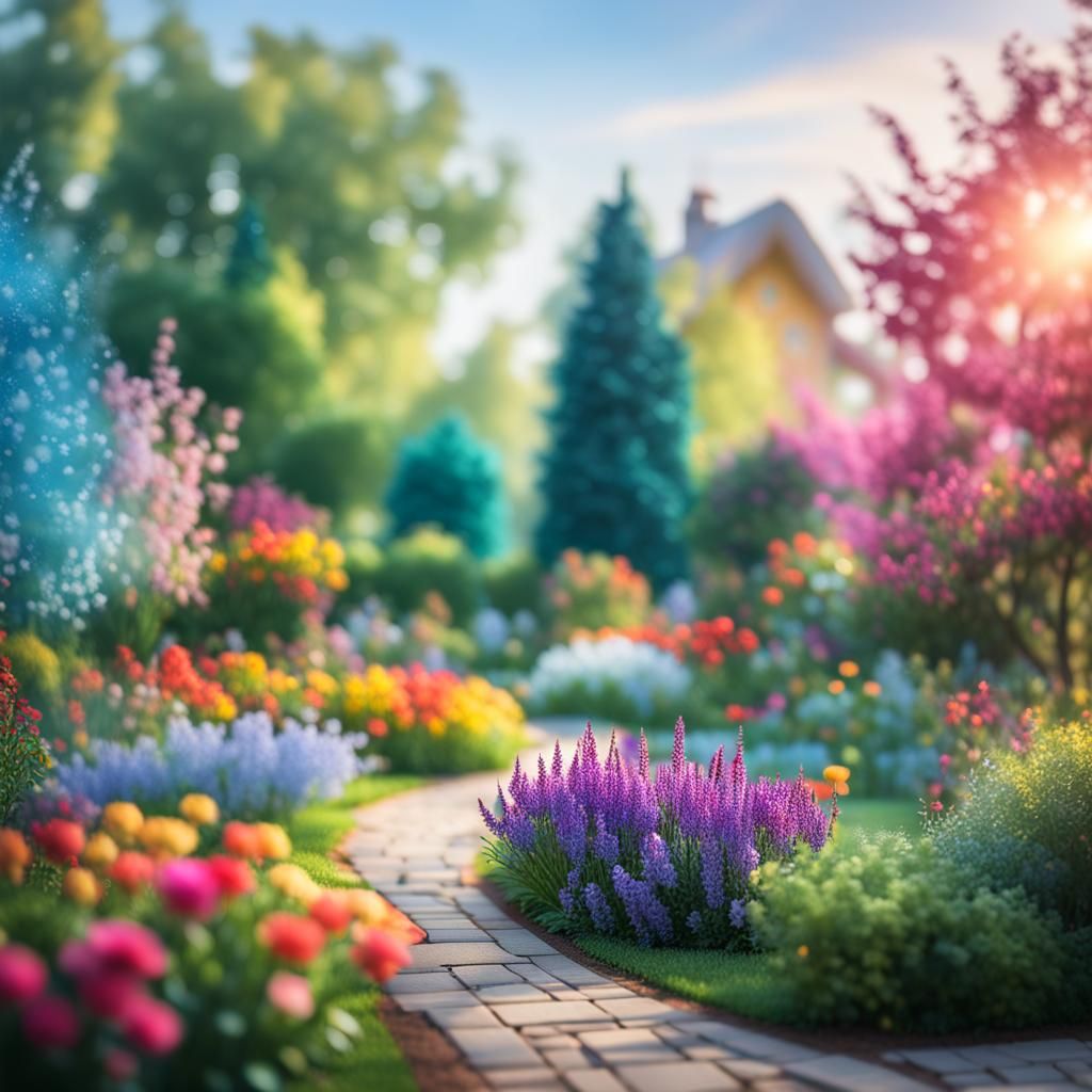 A dream colorful garden