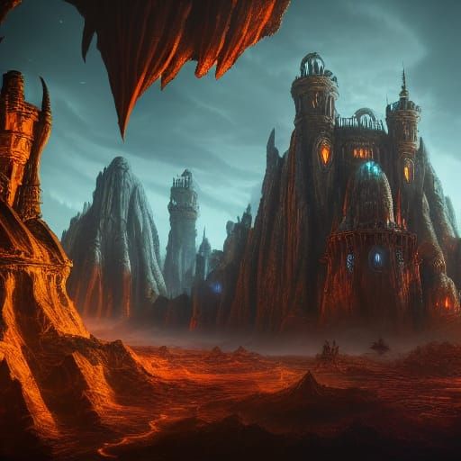 Alien Castle - Ai Generated Artwork - Nightcafe Creator