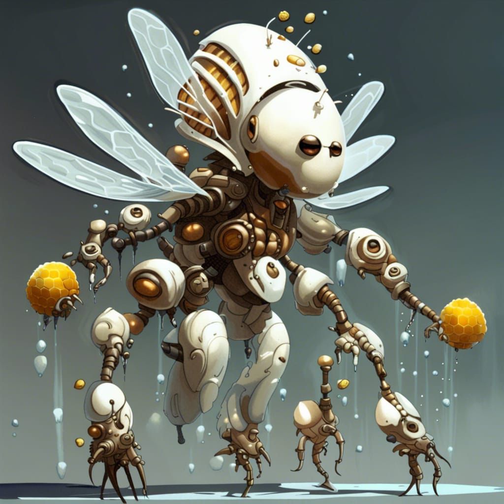 , ((splash screen art rococo white sap full of honeycomb ali...