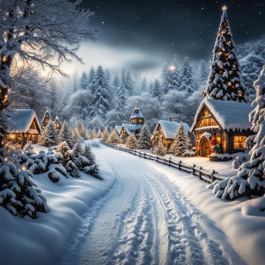 Beautiful snowy Christmas land  by @BUBLINKO 