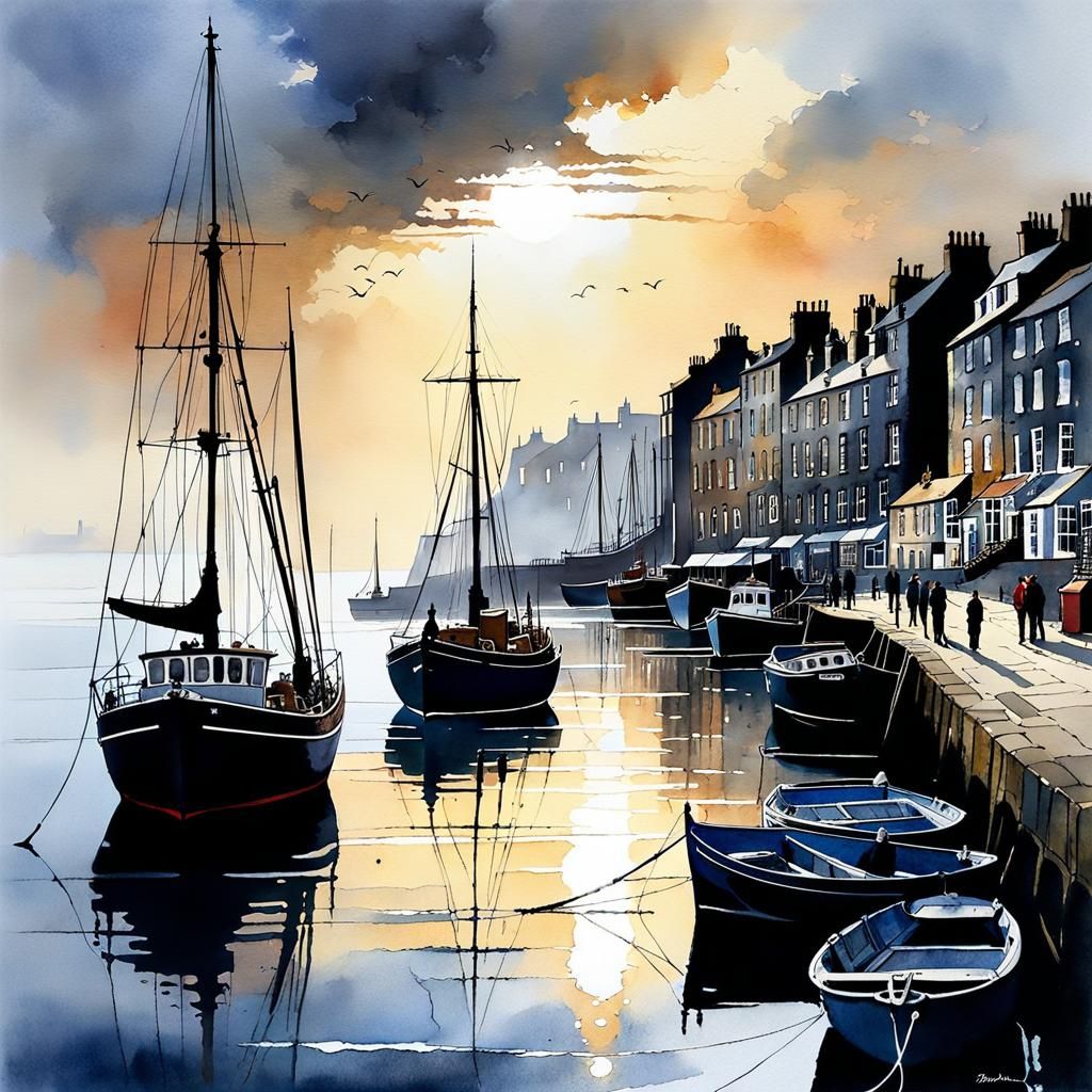 Whitby Harbour  by @Nightshade Veil