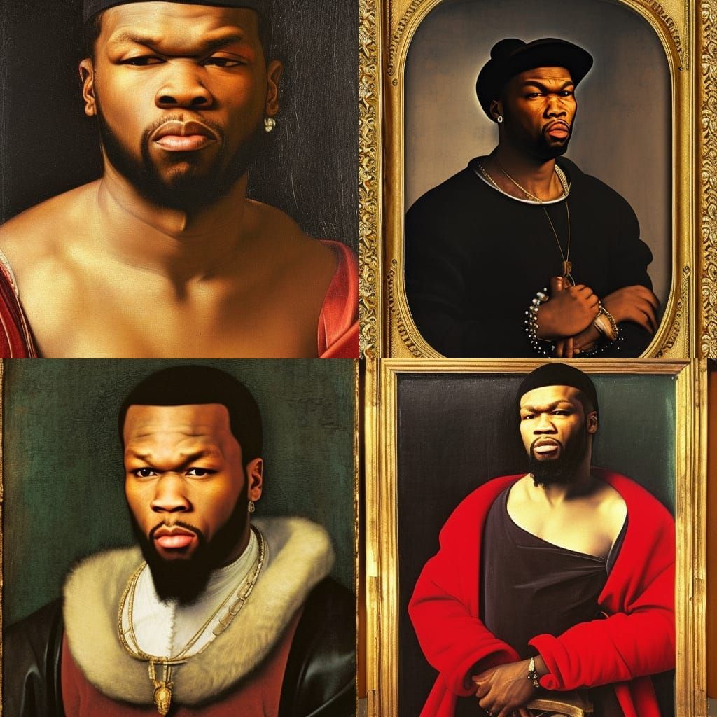 Renaissance rappers: 50 Cent - AI Generated Artwork - NightCafe Creator