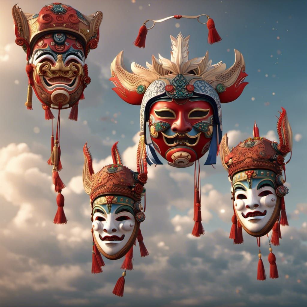 MASKS  floating in the sky -