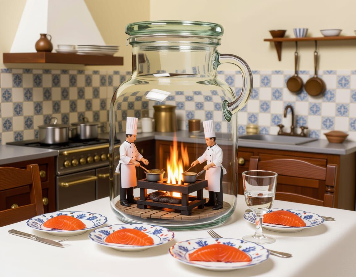 cooking in the jar  by @PointDexter