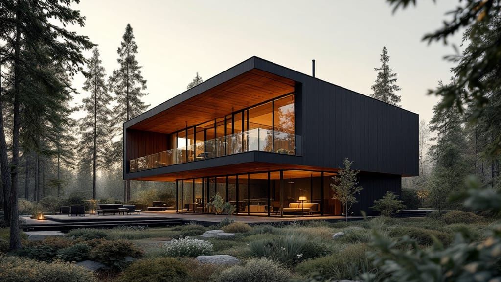 Modern atrium houses