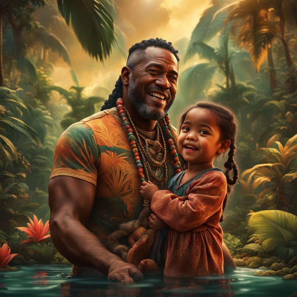 father and daughter  by @Nama