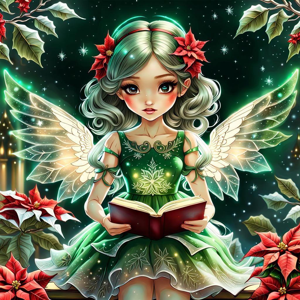 christmas chibi girl