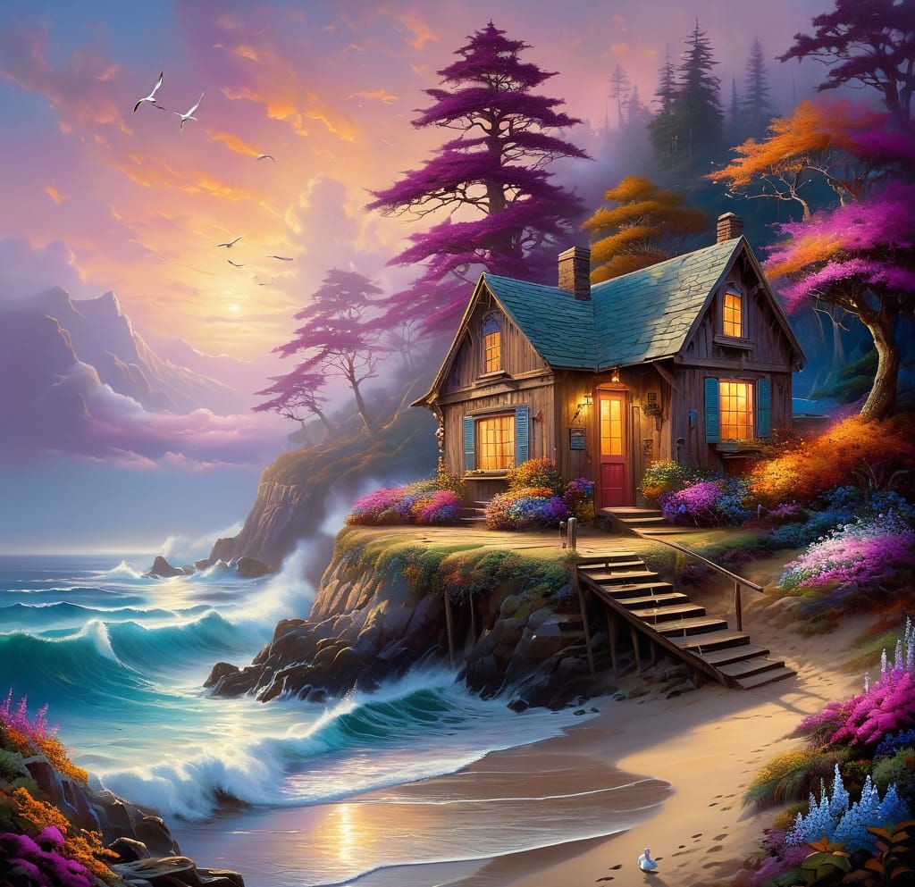 Old dilapidated surf shack on the Gold Ocean Coast