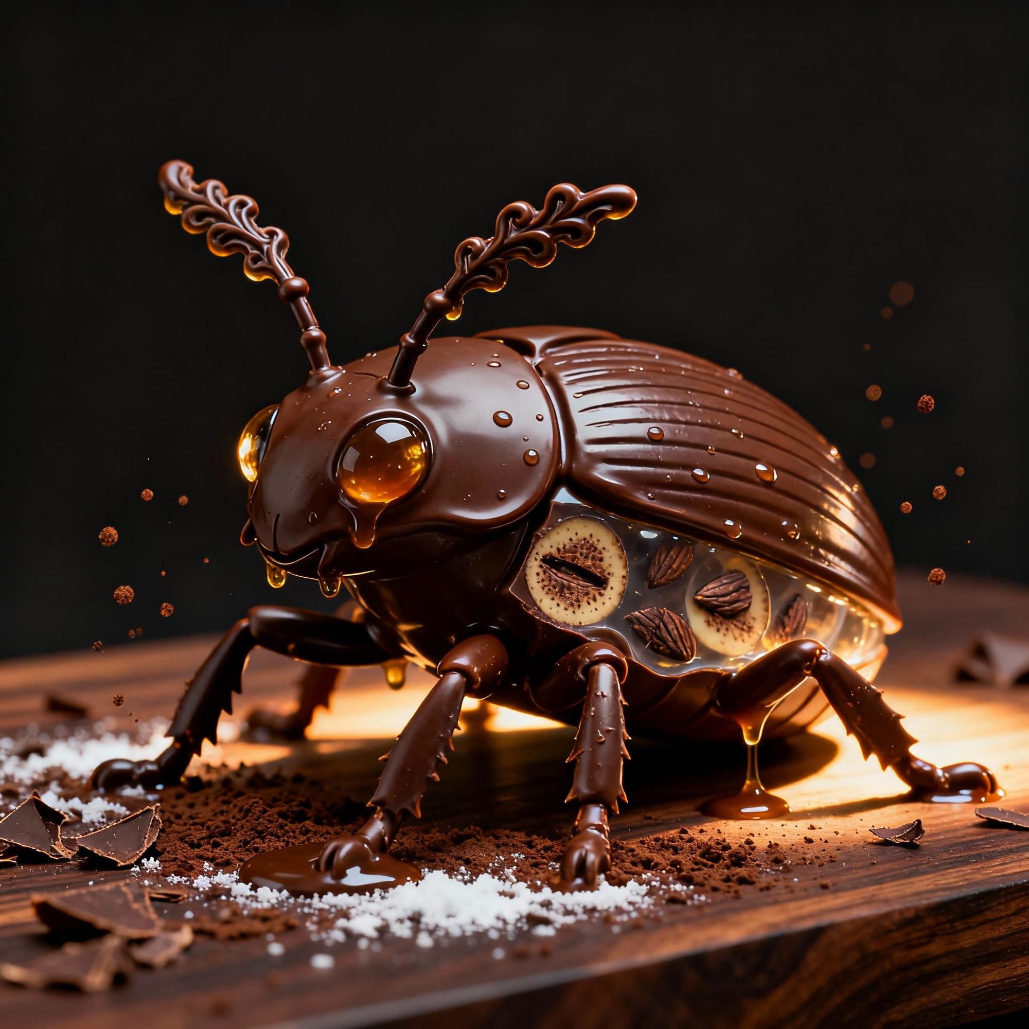 A sentiment being made of pure chocolate. A chocolate bug breed for it's rich velvety sweet taste . 