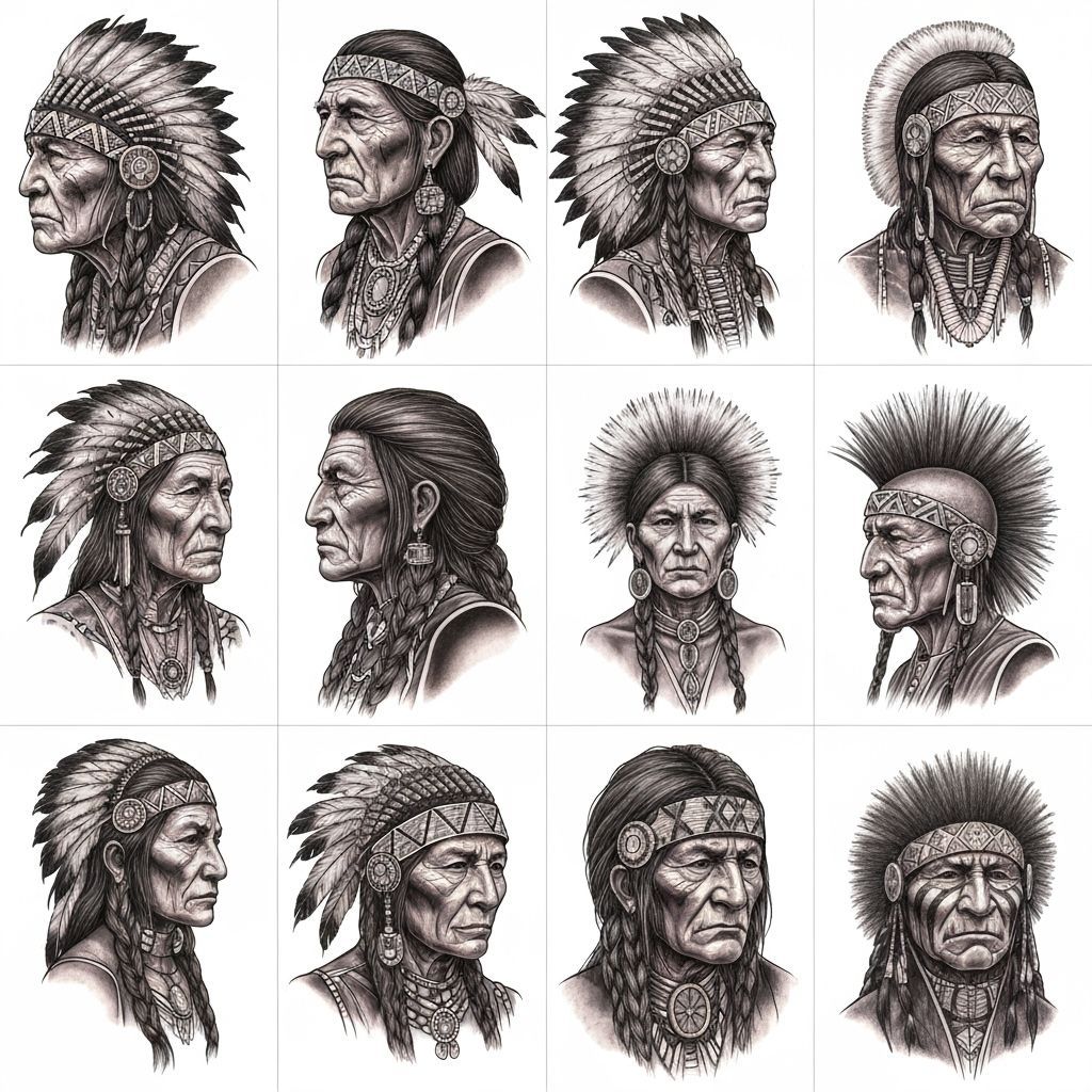 Native American Tattoo Sheet  by @DarK StaR