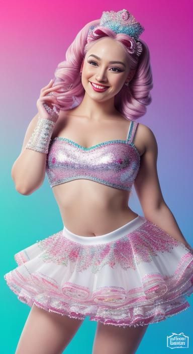 Curvy Russia dance girls,beautiful smile,wide open eyes,whit...