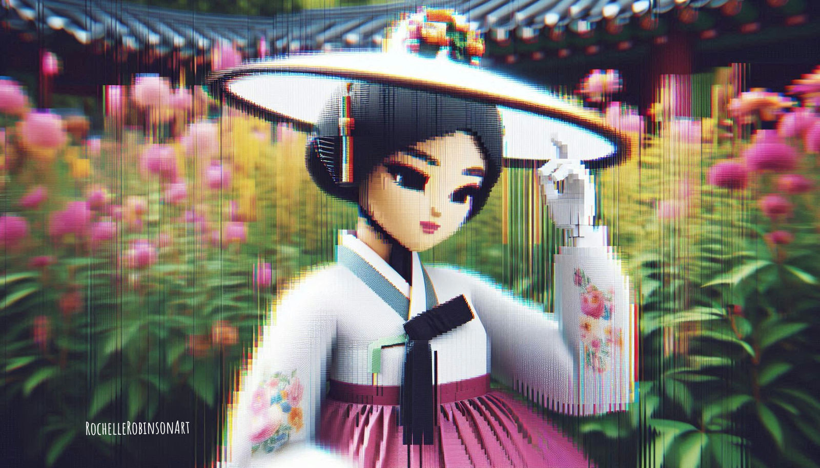 A Korean Lady - Glitch Art
