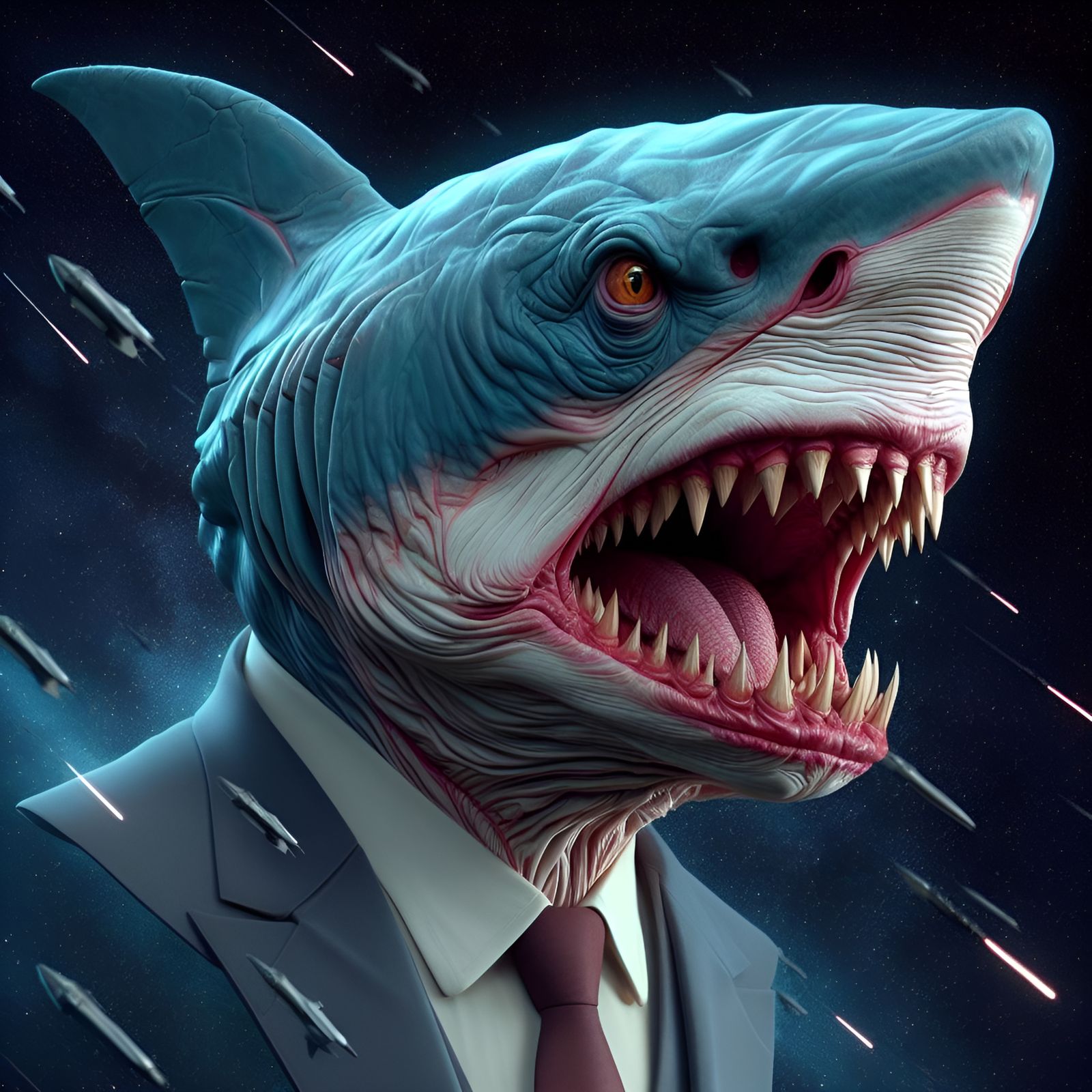 Daddy Shark is unhappy today.