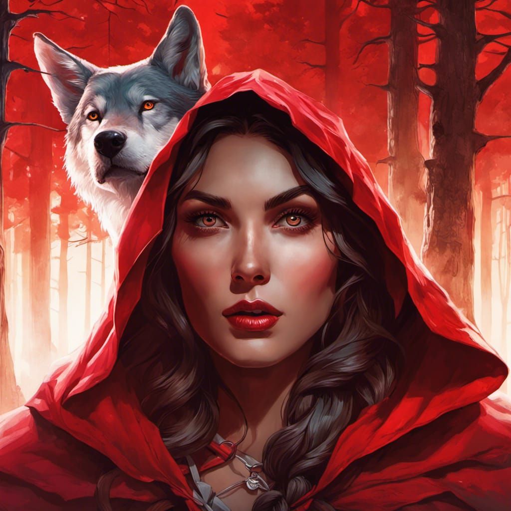 Little red riding hood and the wolf - AI Generated Artwork - NightCafe ...