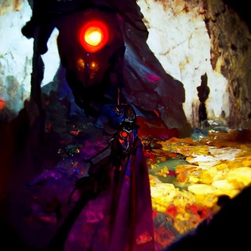 red eyes in a dark cave