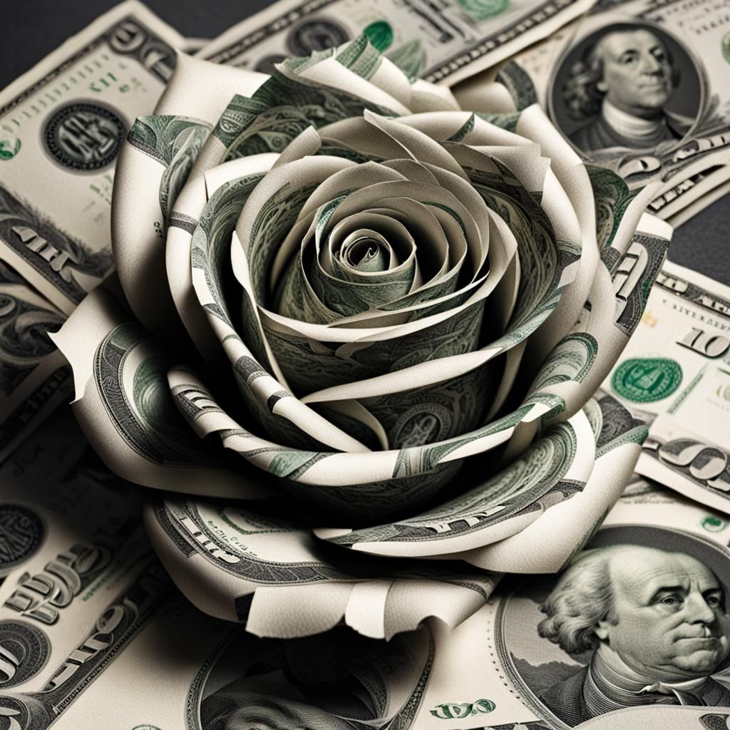 30 Striking Money Rose Tattoo Designs | Art and Design