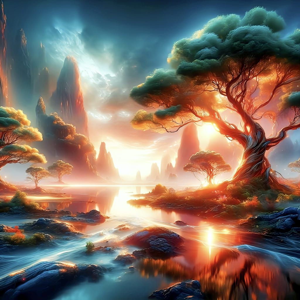 Sunset Mirage: The Elysian Dream