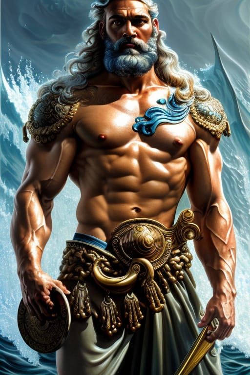 Poseidon's storm AI Generated Artwork NightCafe Creator