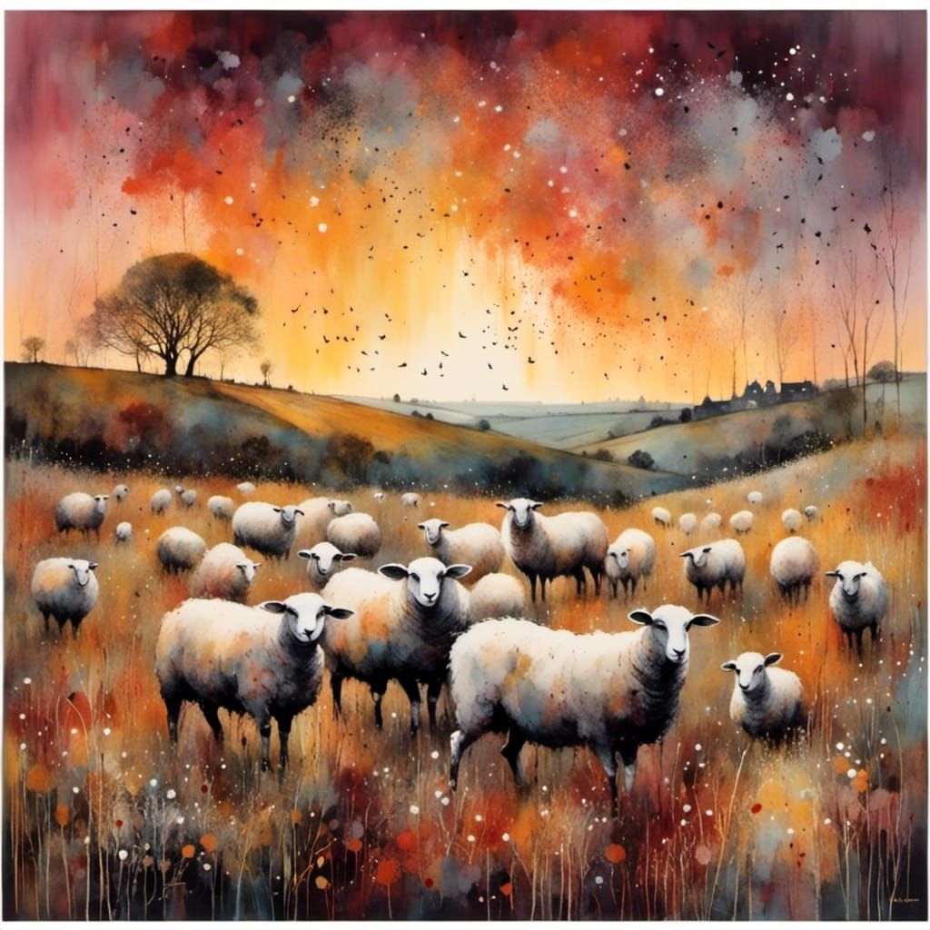 sheep on the heath, by Stewart Edmondson and Nita Engle <lor...