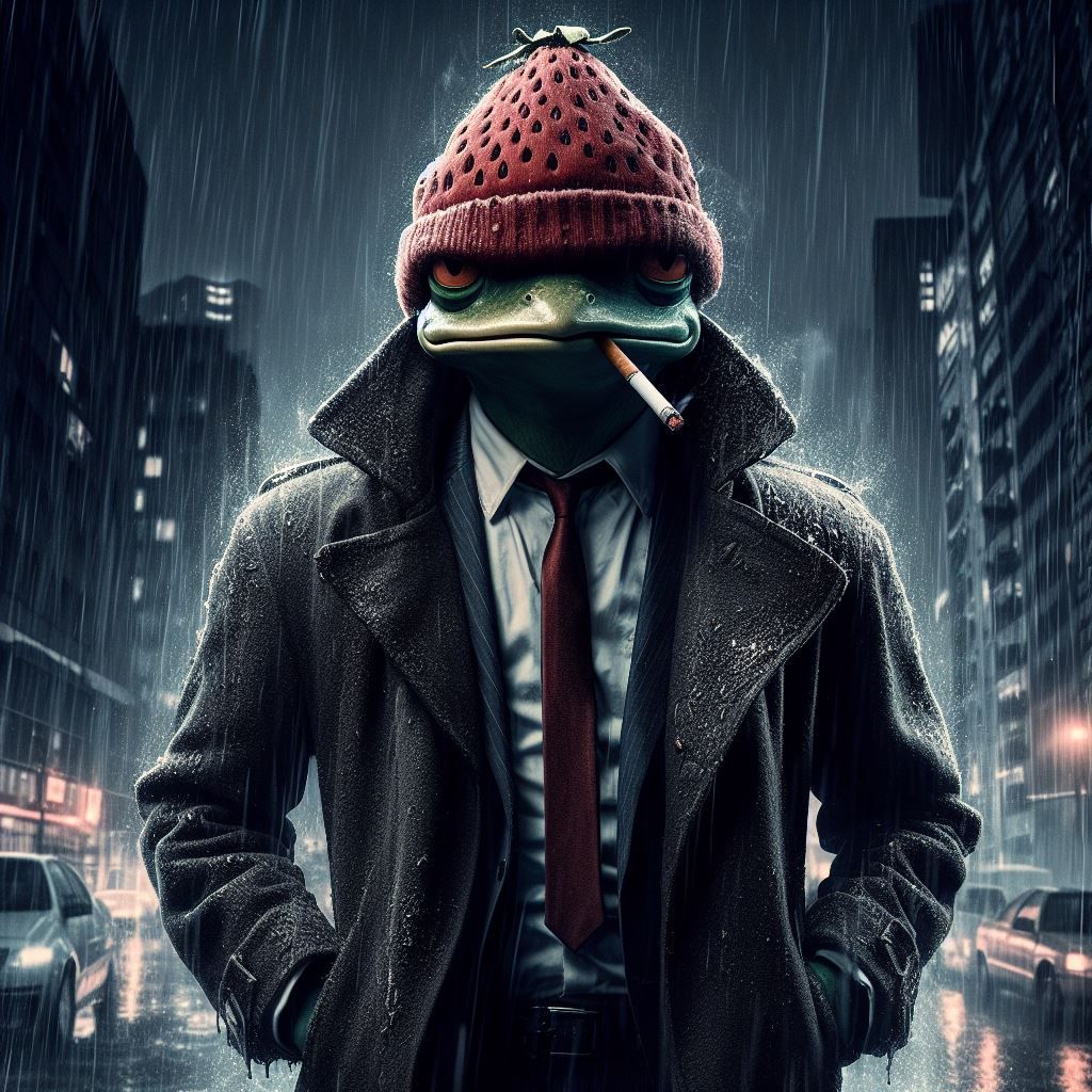 Based on a real strawberry balancing frog