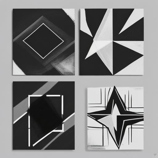 geometric abstract art digital art contrasting colors charcoal drawing ...