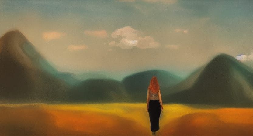 woman landscape