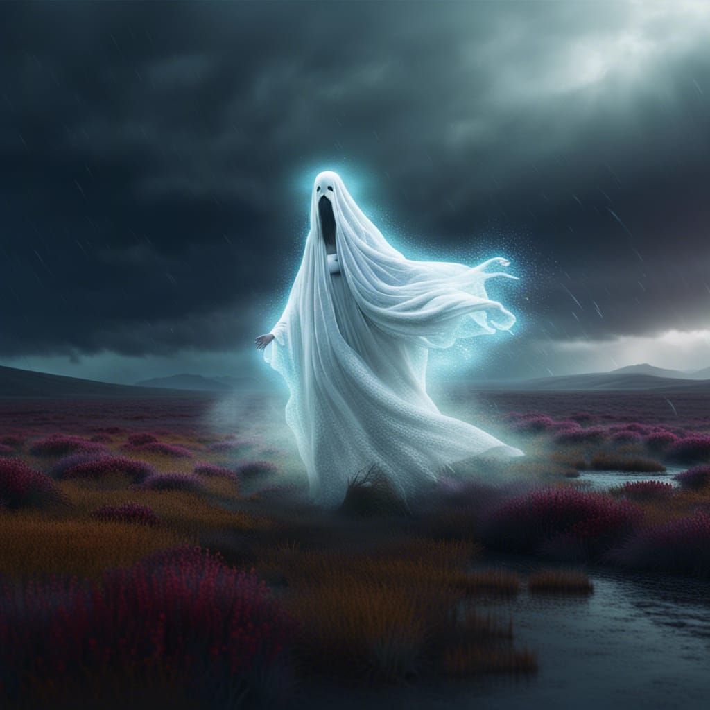 The Ghost with a Sinister Mouth - AI Generated Artwork - NightCafe Creator