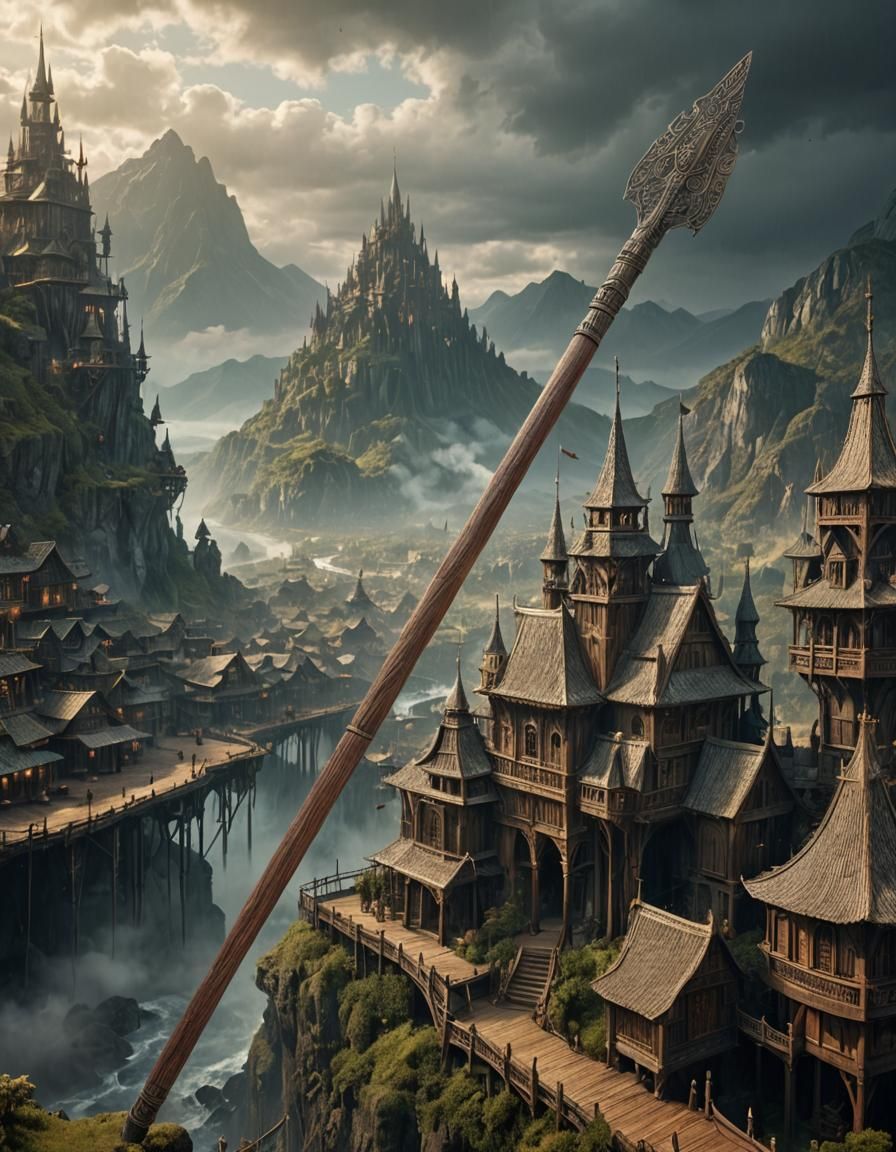 spear wooden with metal