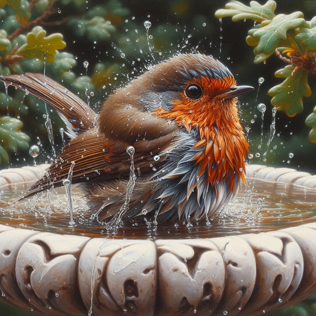 Taking a bath