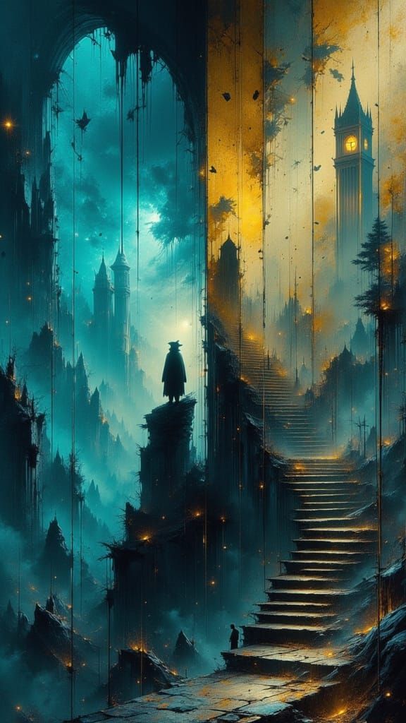 <lora:-Omnious-:1.0> <lora:Akimora:1.0> As a man I stumble into my mirror and I pass thought a time change and find myself 10years old again...