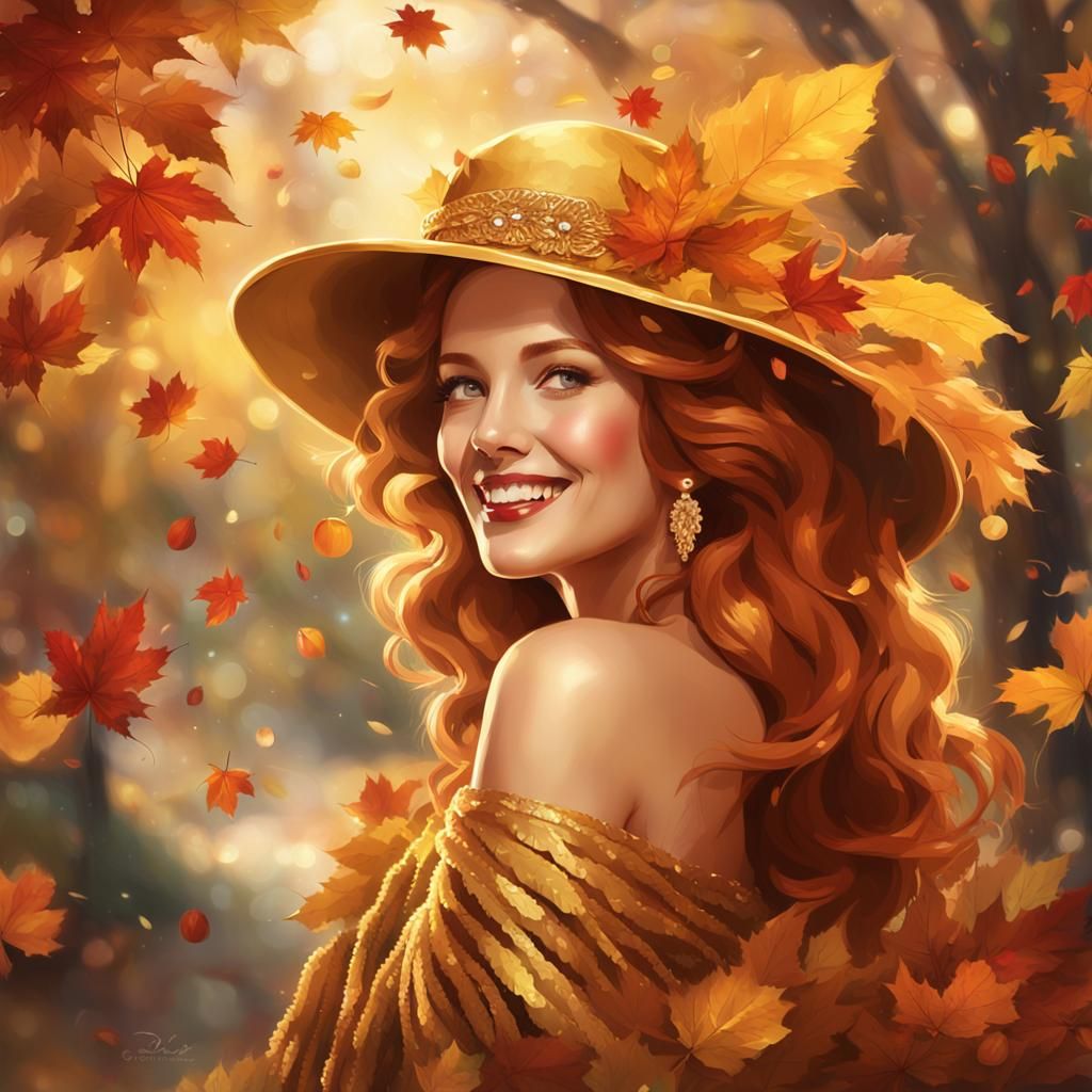 Golden Autumn Girl