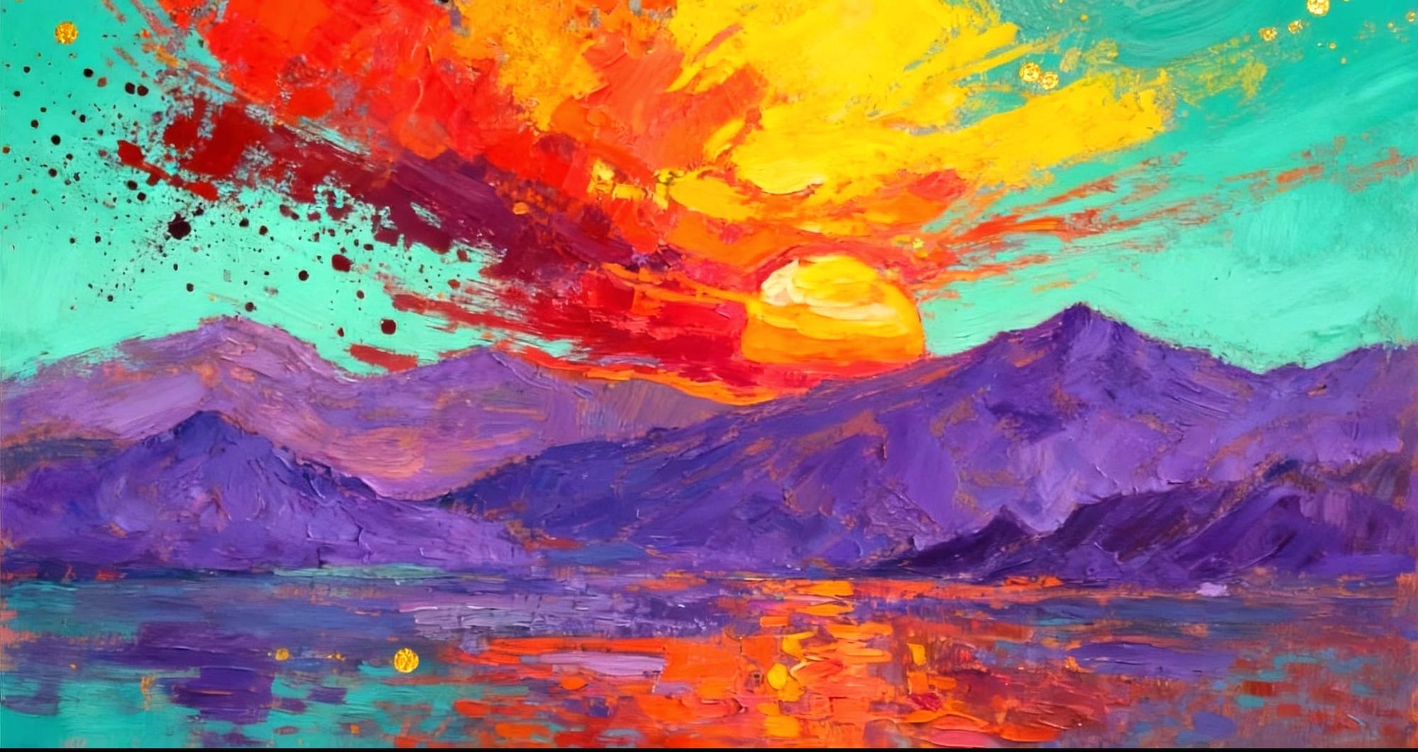 Moody, Romantic-era inspired nocturne of a mystical garden overgrown with blooming flowers, bright vivid blue dramatic sky {+ image prompt}