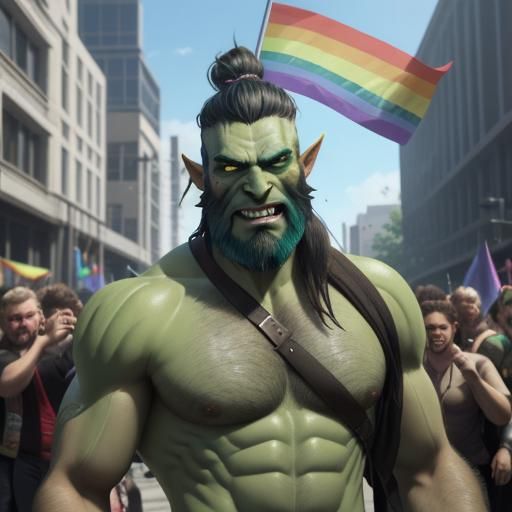 Orc Warrior (At a Pride Parade)