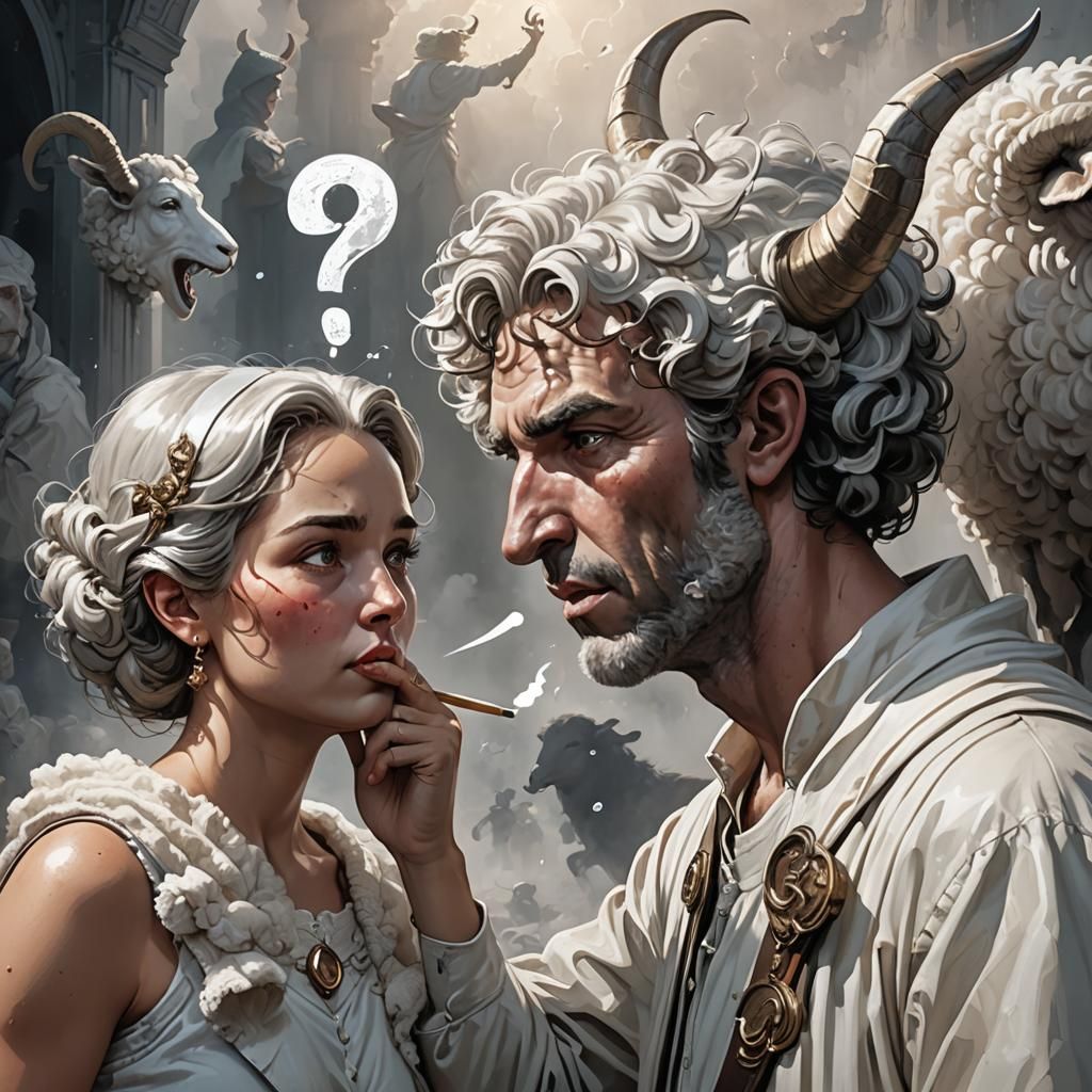 A thought bubble with a question mark coming out of a a pers...