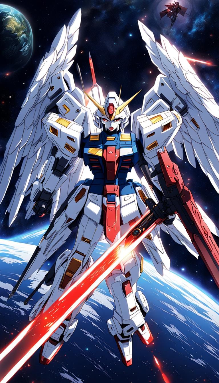 Avenging Female Angel Gundam. - AI Generated Artwork - NightCafe Creator