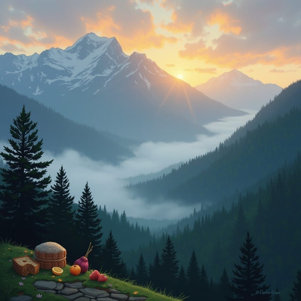 Vibrant Food Illustrations in Whimsical Style