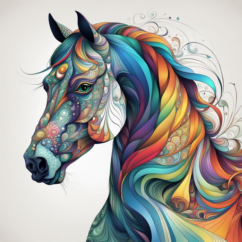 A colorful horse