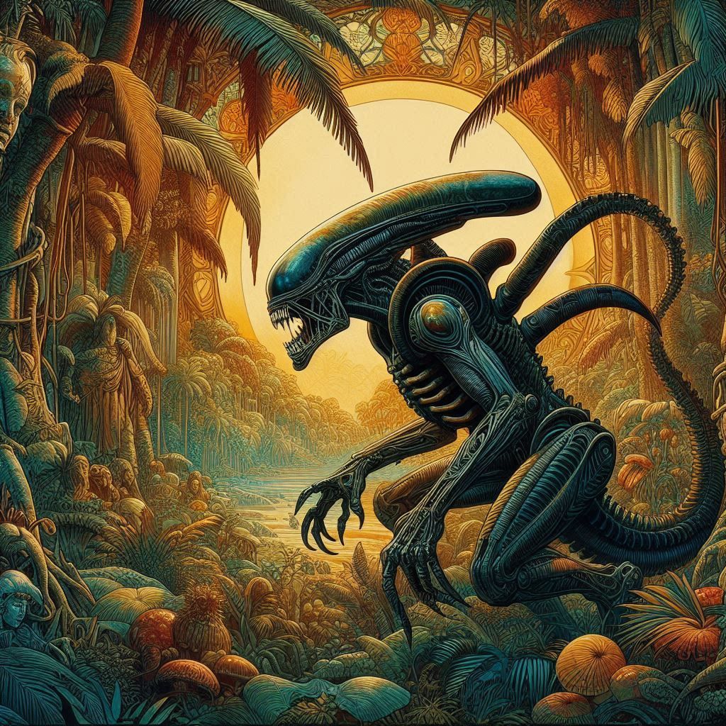 Xenomorph in the jungle
