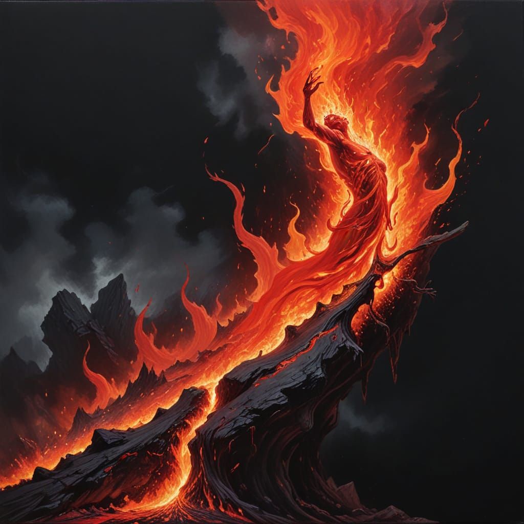 Fire Spirit  by @Kazzok