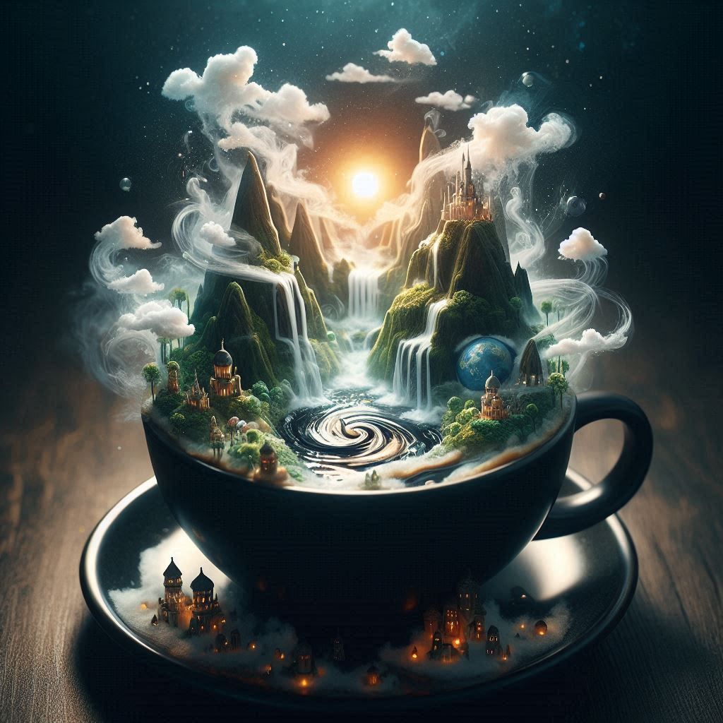 Whimsical world in a cup